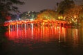 Red Bridge at HoÃÂ n KiÃ¡ÂºÂ¿m Lake Hanoi Vietnam